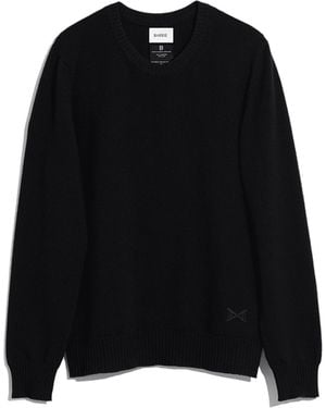 Barrie B Label Round-neck Cashmere Jumper - Black