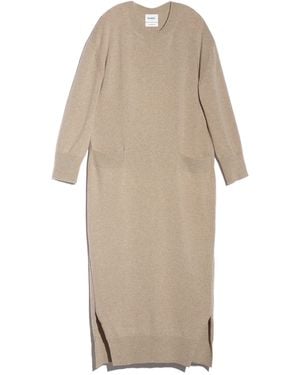 Barrie Iconic Cashmere Maxi Dress - Natural