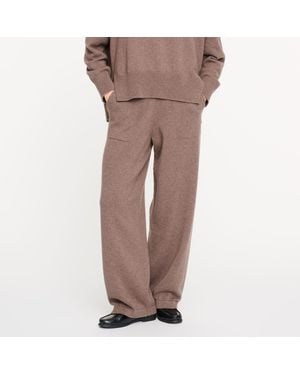 Barrie Straight-cut Cashmere Pants - Brown