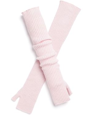 Barrie Long Cashmere Fingerless Gloves - Pink