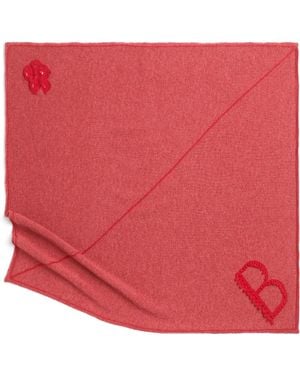 Barrie Cashmere Scarf With Details - Red