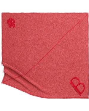 Barrie Cashmere Scarf With Details - Red