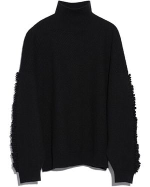 Barrie Timeless Roll-neck Cashmere Jumper - Black