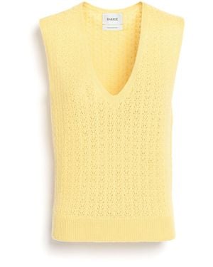 Barrie Cashmere Lace Top - Yellow