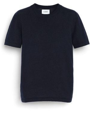 Barrie Top In Cashmere And Silk - Blue