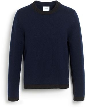 Barrie Cashmere Round-neck Jumper - Blue