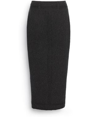 Barrie Long Denim Skirt - Black