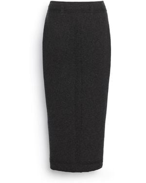 Barrie Long Denim Skirt In Cashmere And Cotton - Black