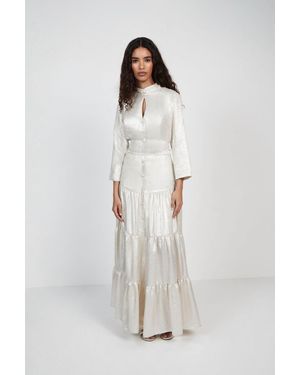 Baruni Salvia Dress - White