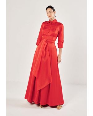 Baruni Allegra Shirt Dress - Red