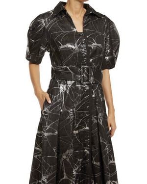 Baruni Long Shirt Dress - Black