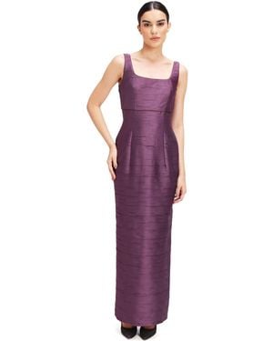 Baruni Rawand Dress-Jacket Set - Purple