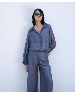 Baruni Ashtar Shirt-Pants Set - Blue
