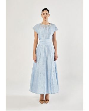 Baruni Felicity Jacquard Occasion Dress - White