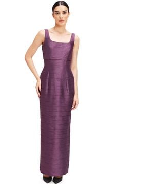 Baruni Rawand Dress-Jacket Set - Purple