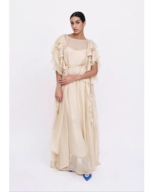 Baruni Petal Kaftan - White