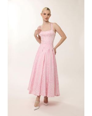 Baruni Zahoor Midi Occasion Dress - Pink