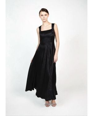 Baruni Monarda Metallic Maxi Dress - Black