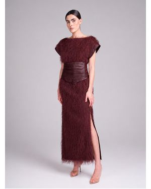 Baruni Razan Dress – Fringe Special Occasion Dress - Purple
