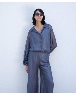 Baruni Ashtar Shirt-Pants Set - Blue
