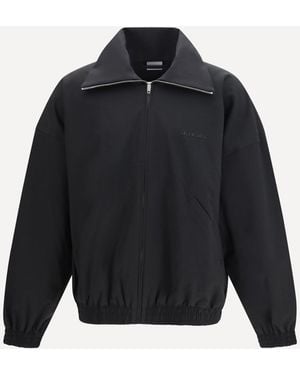Balenciaga Stretch Technical Cotton Jersey Zip Jacket - Blue