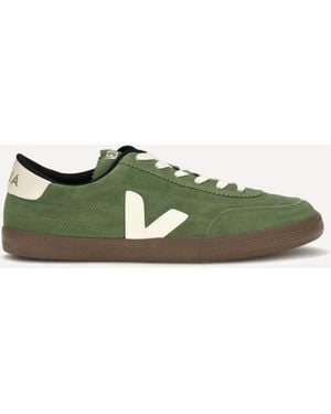 Veja Panenka Suede Trainers Militar Pierre Bark - Green