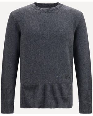 MM6 by Maison Margiela Wool Crewneck Jumper - Blue