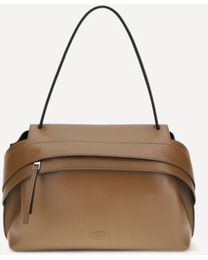 Tod's Wave Medium Shoulder Bag - Natural