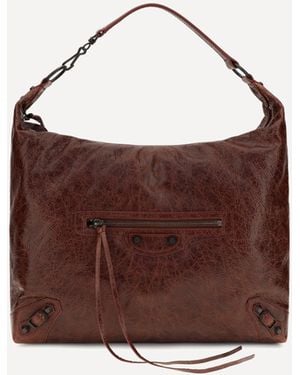 Balenciaga Medium Le City Hobo Shoulder Bag - Brown
