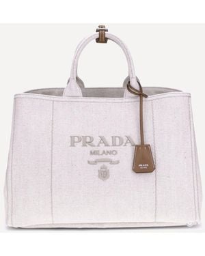 Prada Extra Large Jardinière Handbag - Natural