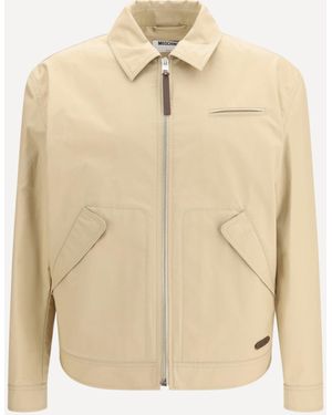 Moschino Zip Closure Jacket - Natural