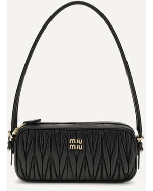 Miu Miu Leather Shoulder Bag - Black