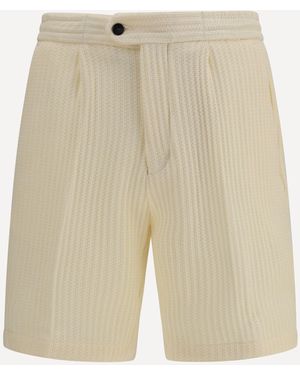 Germano Pantaloncini Con Texture - Neutro