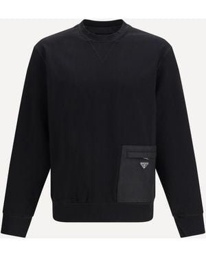 Prada Stretch Jersey Sweatshirt - Blue
