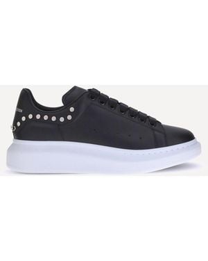 McQueen Stud Leather Sneakers - Blue
