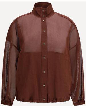 Brunello Cucinelli Cotton Organza Shirt - Brown