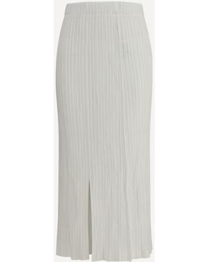 GONGDID DESIGN Wavy Midi Skirt - White