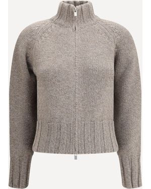 Magda Butrym Cardigan Con Zip - Grigio