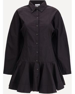 Ganni Short Chemisier Dress - Blue