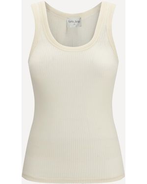 forte_forte Forte_Forte Ribbed Wool Top - Natural