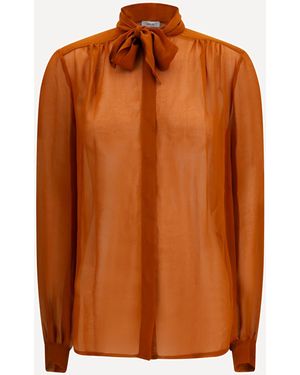 Lardini Creponne Blouse - Orange