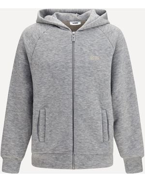Gcds Hooded Sweatshirt With Back Logo - Gray