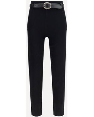 Self-Portrait Skinny Trousers With Belt - Blue