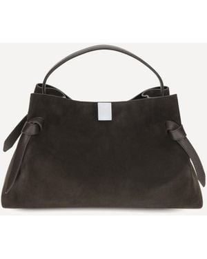 Yuzefi Gyoza Suede Shoulder Bag - Black