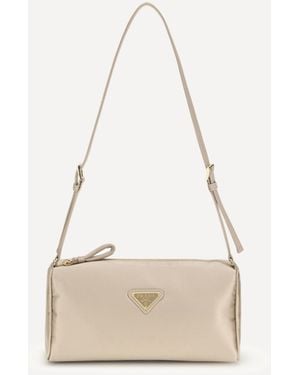 Prada Satin Shoulder Bag - Natural