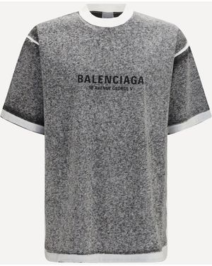 Balenciaga Oversized Mélange T-Shirt - Grey
