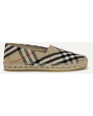 Burberry Espadrillas Mews Check​ - Neutro