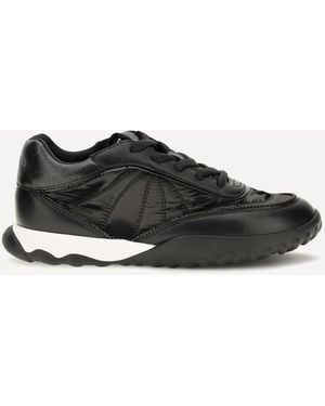 Pinko Gea Leather Sneakers - Black
