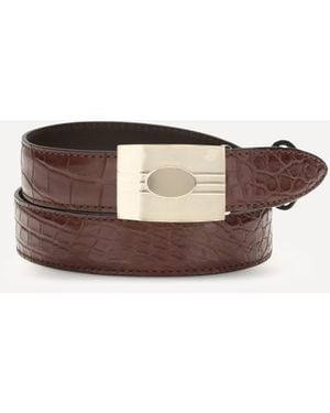 Brunello Cucinelli Alligator Belt - White