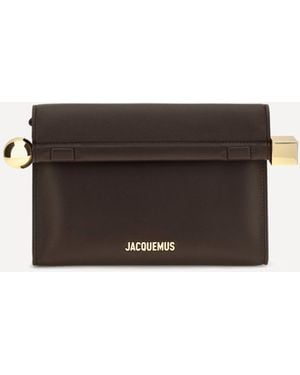 Jacquemus Rond Carré Leather Shoulder Bag - White